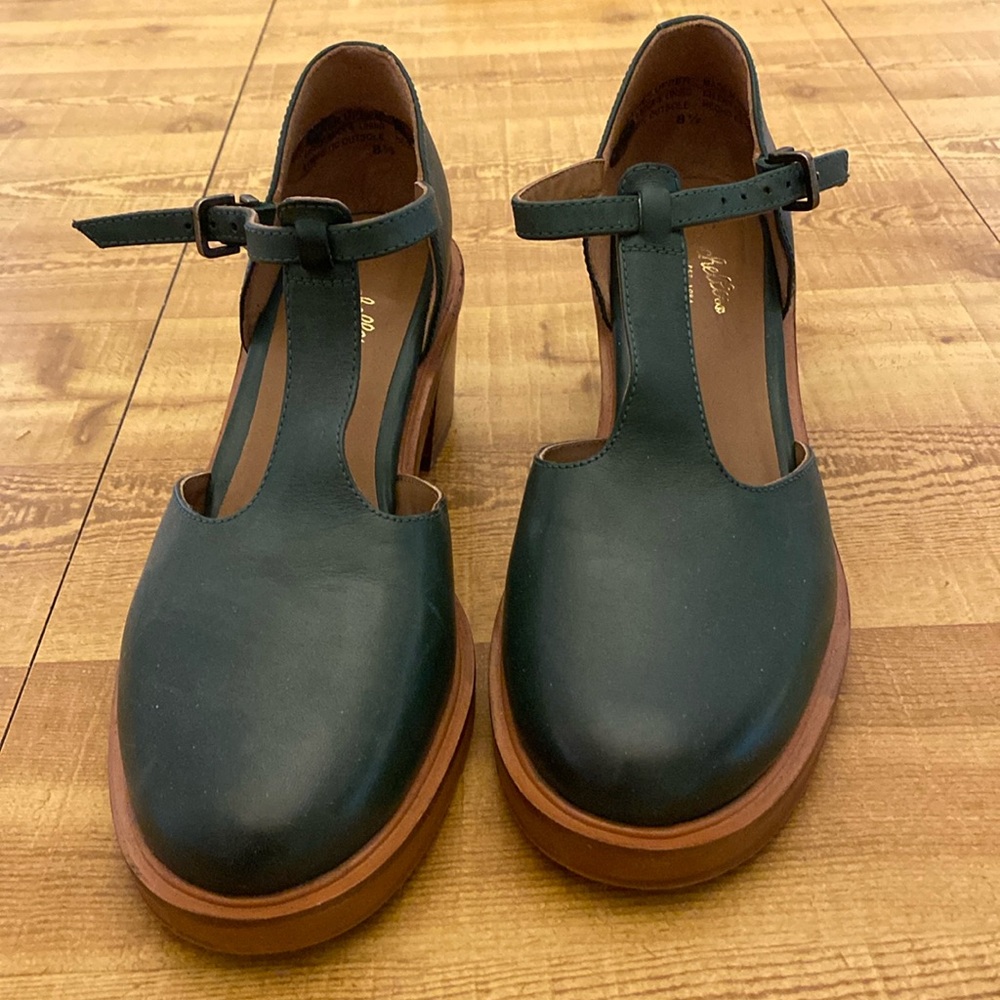 Seychelles Soulmate t-strap block heels 8.5, teal